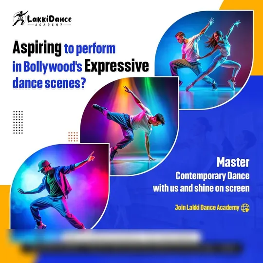 Social media post made for a dance academy, inviting students to contemporary dance classes